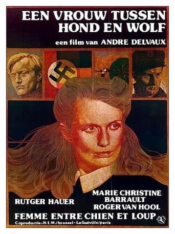 Poster de Een vrouw tussen hond en wolf
