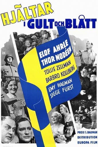 Poster de Hjältar i gult och blått