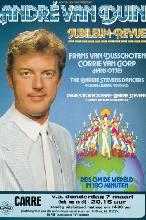 Afiche de André Van Duin revue - Een reis om de wereld in 180 minuten (20 jaar André)