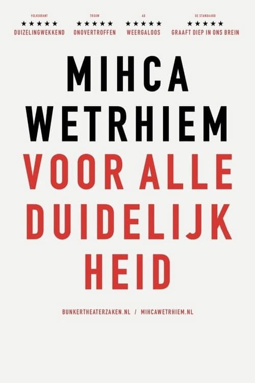 Afiche de Micha Wertheim: Voor Alle Duidelijkheid