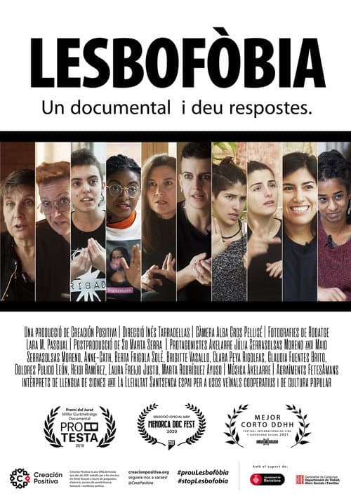 Afiche de Lesbofòbia, un documental i deu respostes