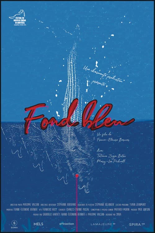 Afiche de Fond bleu