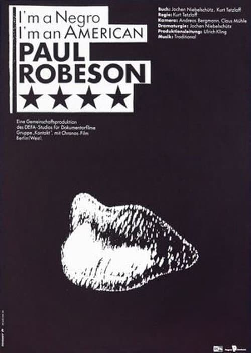 Afiche de I’m a Negro, I’m an American – Paul Robeson